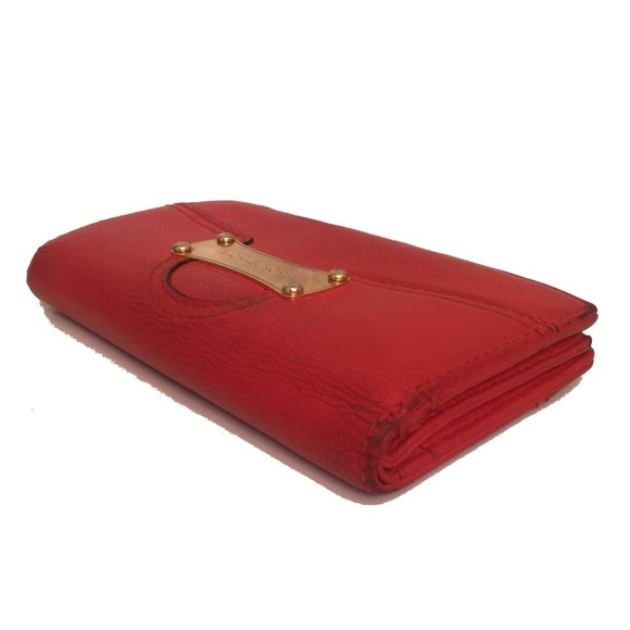 Michael Kors Signature Tomato Red Leather Wallet - Picture 3 of 6